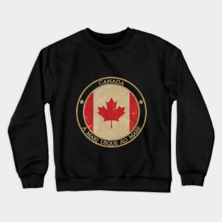 Vintage Canada USA North America United States Flag Crewneck Sweatshirt